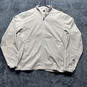 Zero Restriction Tour Series Golf Jacket Womens Large Full Zip Tan Performance